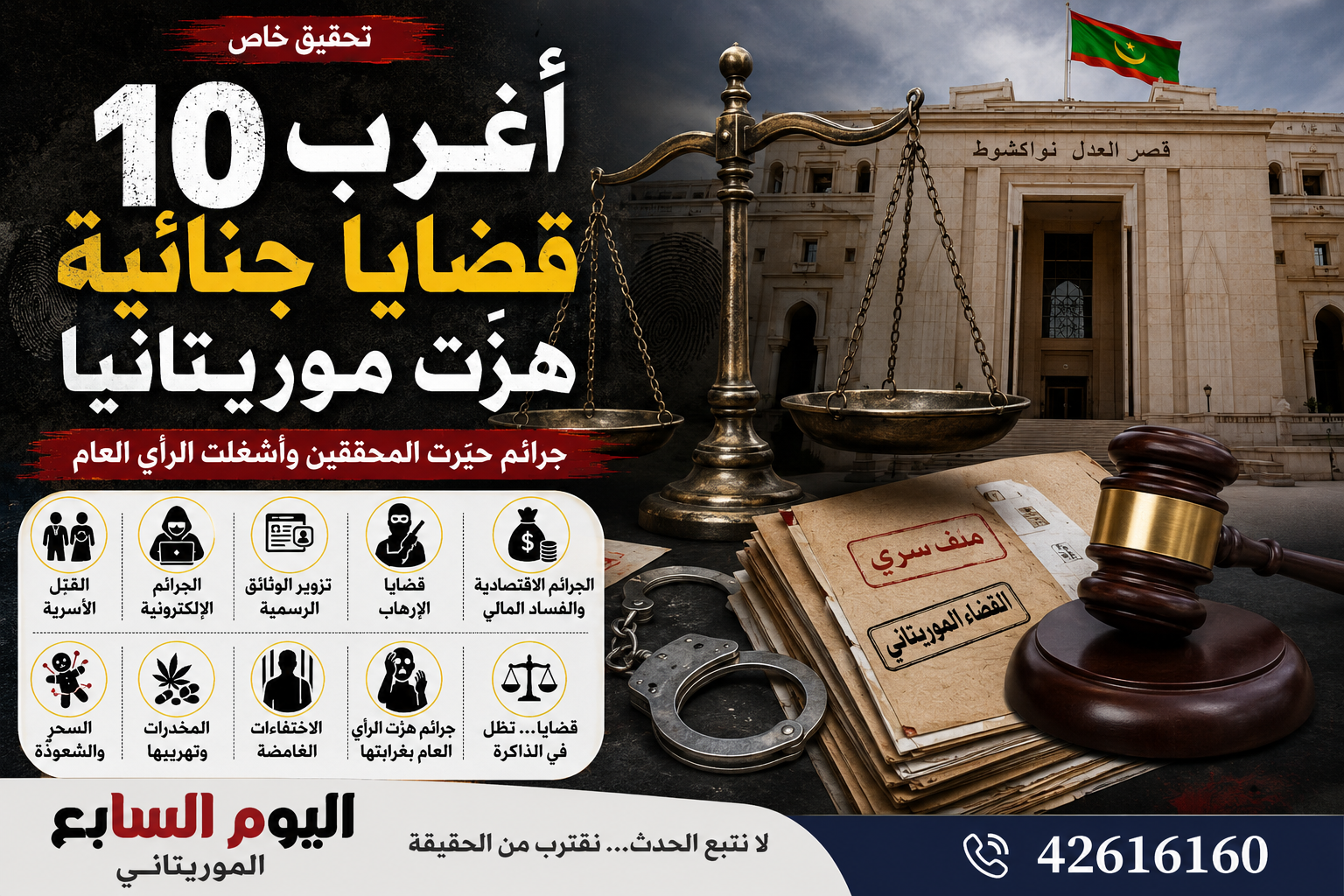 تحقيق خاص | أغرب 10 قضايا جنائية هزّت موريتانيا.. جرائم حيّرت المحققين وأشغلت الرأي العام
