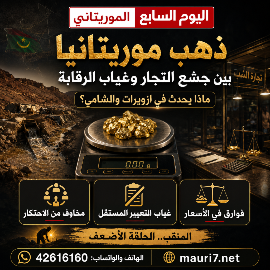ذهب موريتانيا بين جشع التجار وغياب الرقابة: ماذا يحدث في أزويرات والشامي