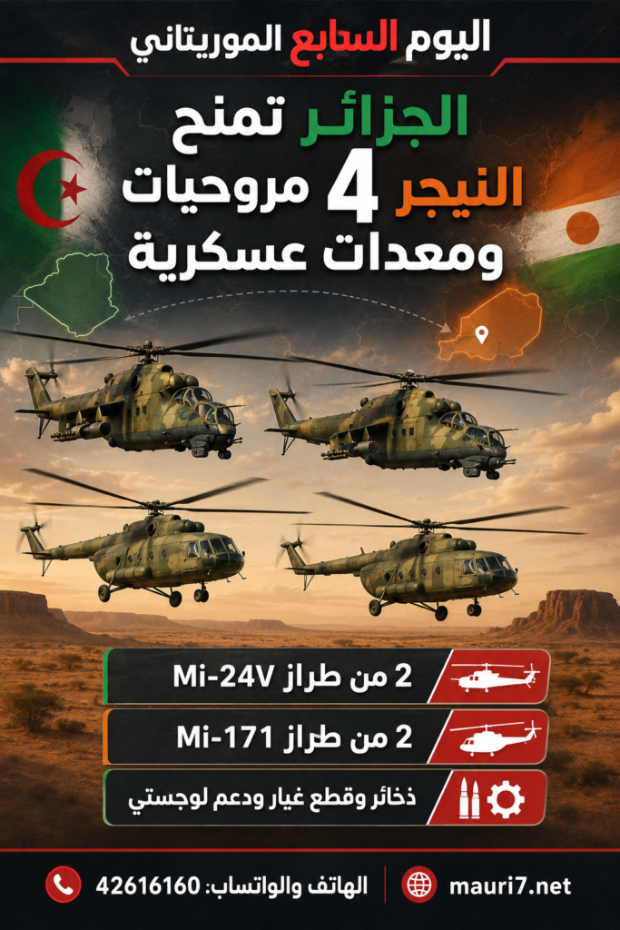 الجزائر تعزز قدرات النيجر العسكرية بأربع مروحيات وذخائر