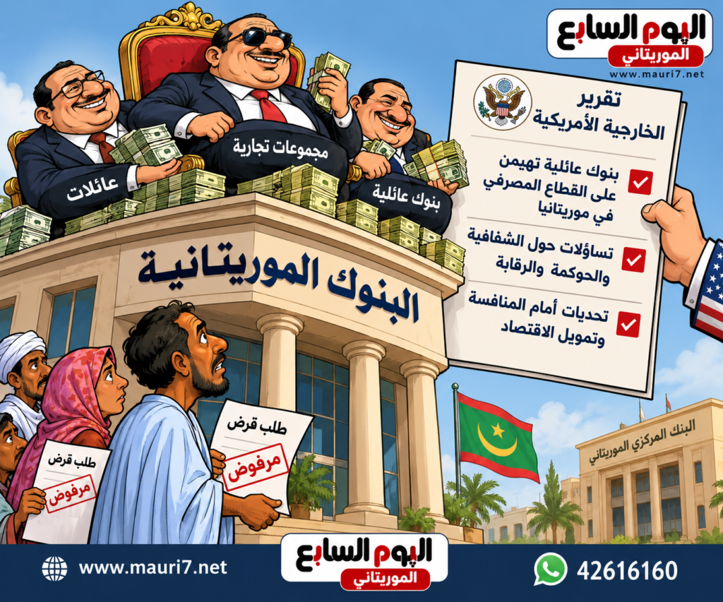 تقرير للخارجية الأمريكية: بنوك عائلية تهيمن على القطاع المصرفي في موريتانيا وتثير تساؤلات حول الشفافية والرقابة