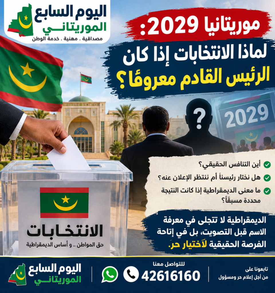 موريتانيا 2029.. لماذا الانتخابات إذا كان الرئيس القادم معروفًا؟